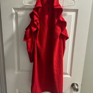 ECI  Dress in Bold Red